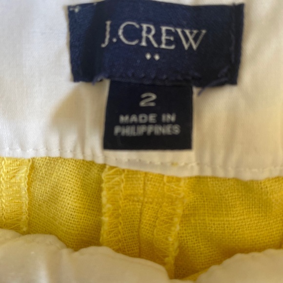 J.Crew Womens Yellow Scallop Linen Shorts Size 2 (8-10 ) NWOT Free Postage 🌻🌻 - Picture 3 of 6